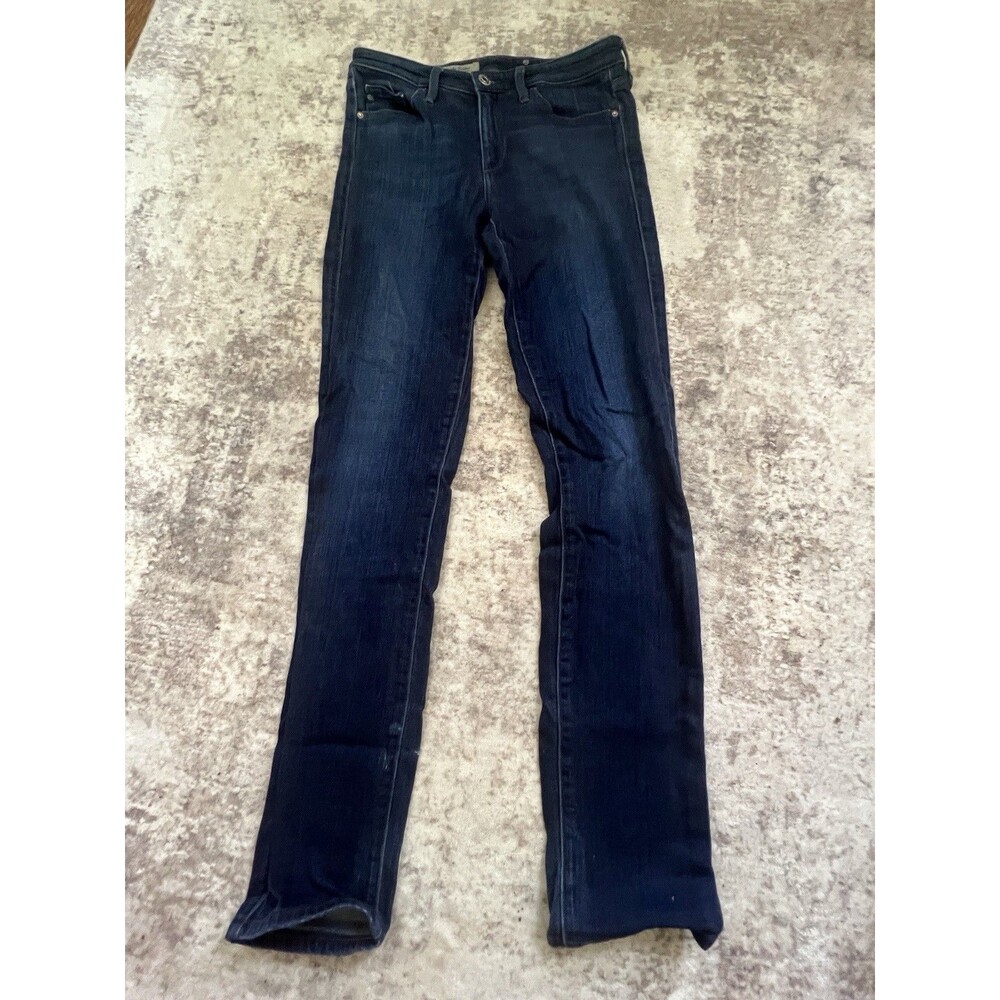 Adriano Goldschmied Jeans 27R The Prima Ankle Cigarette Dark Wash Distressed